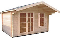 Shire Cannock 10x10 ft Toughened glass & 1 window Apex Wooden Cabin