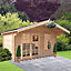 Shire Cannock 10x8 ft & 1 window Apex Wooden Cabin with Felt tile roof - Assembly service included