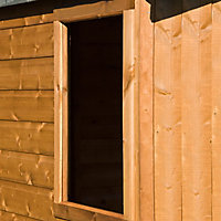 Shire Durham 8x6 Apex Dip treated Shiplap Honey brown Wooden Shed with floor (Base included)