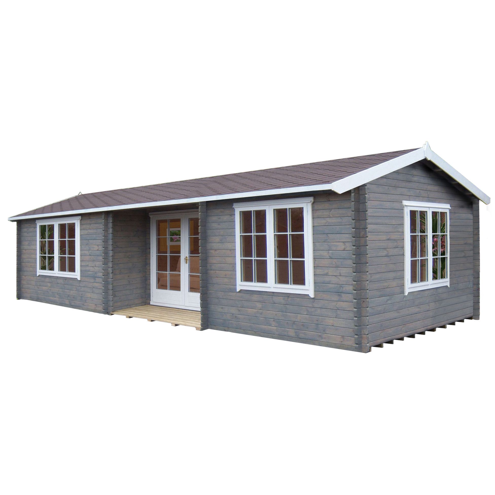 Shire Elveden Apex Tongue & groove Wooden Cabin - Assembly service included