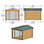 Shire Epping 10x12 ft Toughened glass & 2 windows Apex Wooden Cabin - Assembly service included