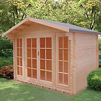 Shire Epping 10x12 ft Toughened glass & 2 windows Apex Wooden Cabin - Assembly service included