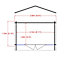 Shire Epping 10x6 ft Toughened glass Apex Tongue & groove Wooden Cabin - Assembly service included