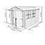 Shire Guernsey 7x10 ft Apex Shiplap Wooden 2 door Shed with floor & 2 windows (Base included) - Assembly service included
