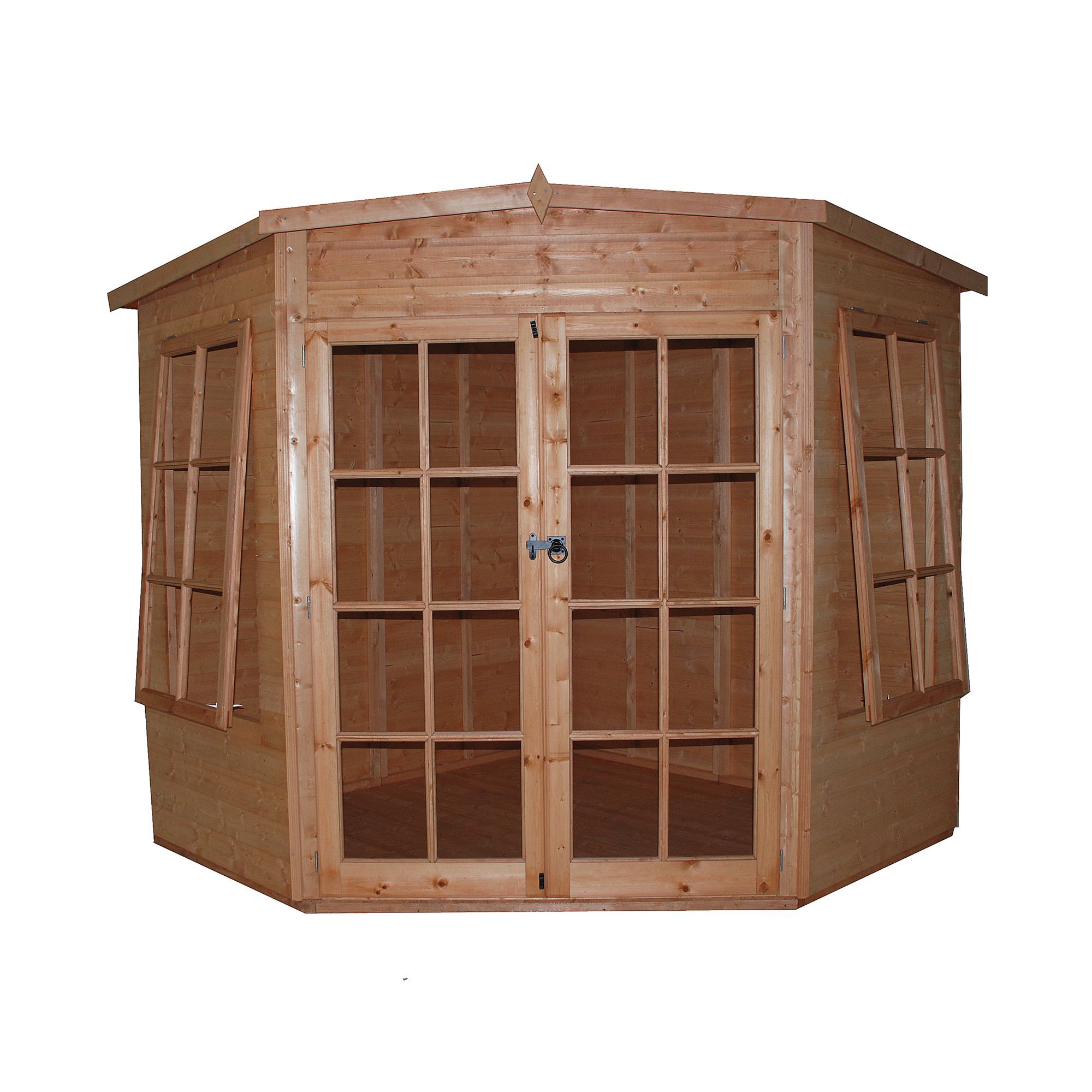 Shire Hampton 10x10 Ft Pent Shiplap Wooden Summer House - Assembly ...