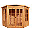 Shire Hampton 7x7 ft Toughened glass & 2 windows Pent Wooden Summer house - Assembly service included