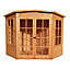 Shire Hampton 8x8 ft Toughened glass Pent Shiplap Wooden Summer house - Assembly service included
