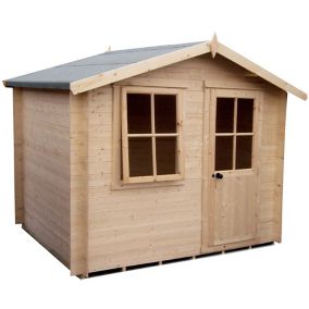 Shire Hartley 8x6 ft Apex Tongue & groove Wooden Cabin (Base included)