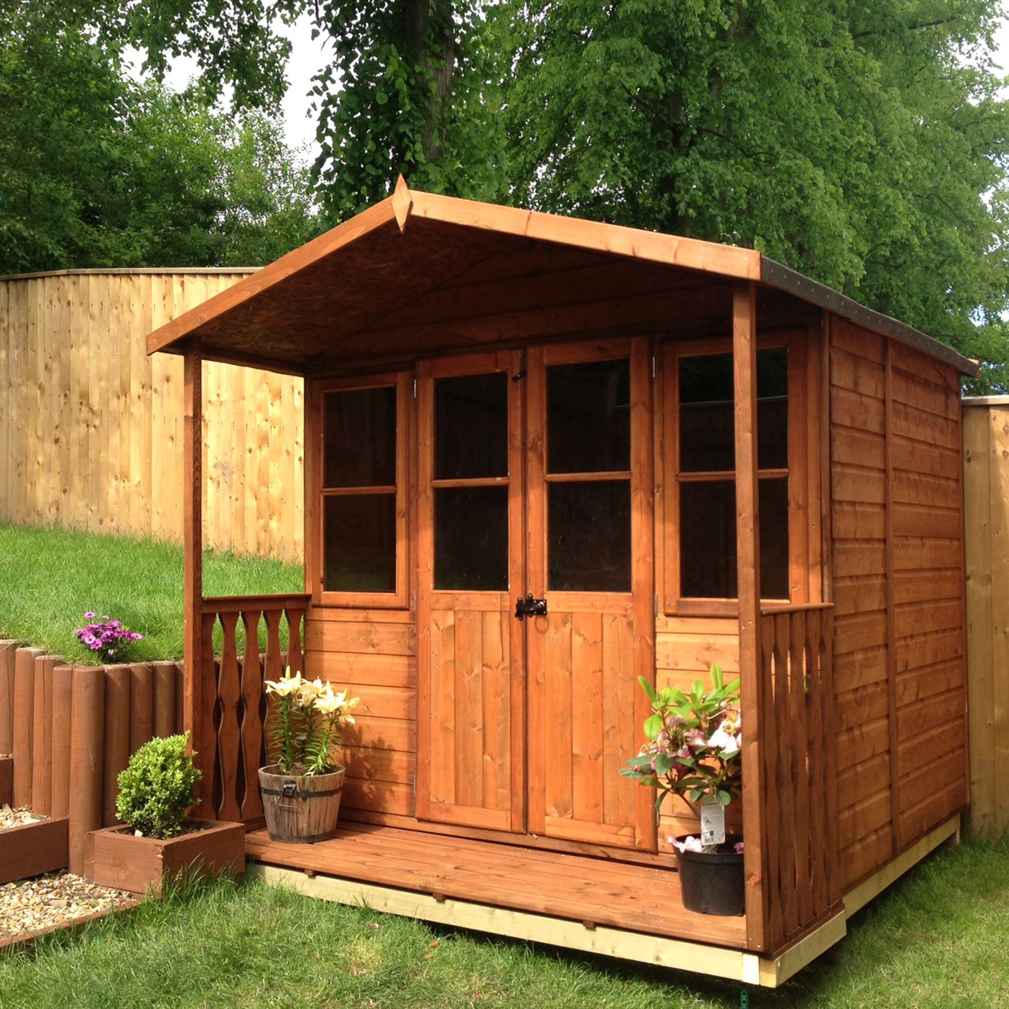 Shire Houghton 7x5 Apex Shiplap Wooden Summer house | DIY at B&Q