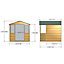 Shire Houghton 7x5 ft Apex Shiplap Wooden Summer house