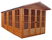 Shire Kensington 13x7 Apex Shiplap Wooden Summer house - Base not included
