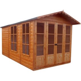 Shire Kensington 7x10 ft Apex Shiplap Wooden Summer house - Assembly service included