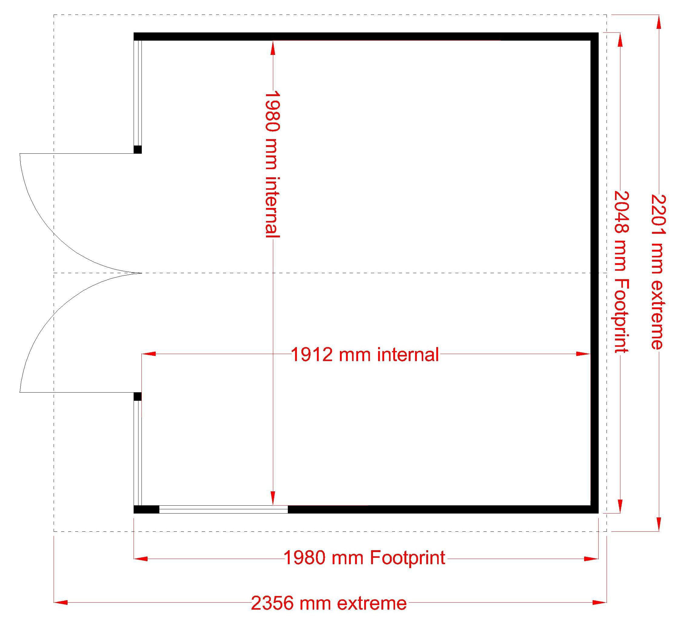 Shire Kensington 7x7 ft & 2 windows Apex Wooden Summer house - Assembly service included