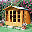 Shire Kensington 7x7 ft Toughened glass & 2 windows Apex Wooden Summer house (Base included) - Assembly service included