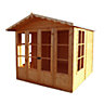 Shire Kensington 7x7 ft Toughened glass & 2 windows Apex Wooden Summer house (Base included)
