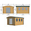 Shire Kilburn 12x14 ft Toughened glass & 3 windows Curved Wooden Cabin - Assembly service included