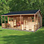 Shire Kingswood 18x20 ft Toughened glass Apex Tongue & groove Wooden Cabin