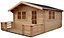 Shire Kinver 12x12 ft & 4 windows Apex Wooden Cabin - Assembly service included