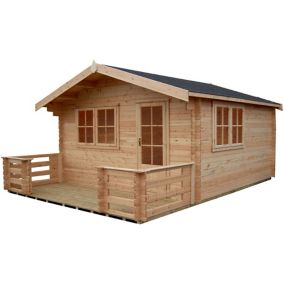Shire Kinver 14x18 ft & 4 windows Apex Wooden Cabin - Assembly service included