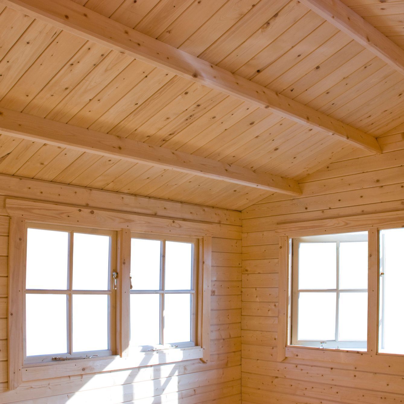 Shire Kinver Toughened glass & 2 windows Apex Wooden Cabin