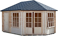 Shire Leygrove 10x14 ft Apex Tongue & groove Wooden Cabin - Assembly service included