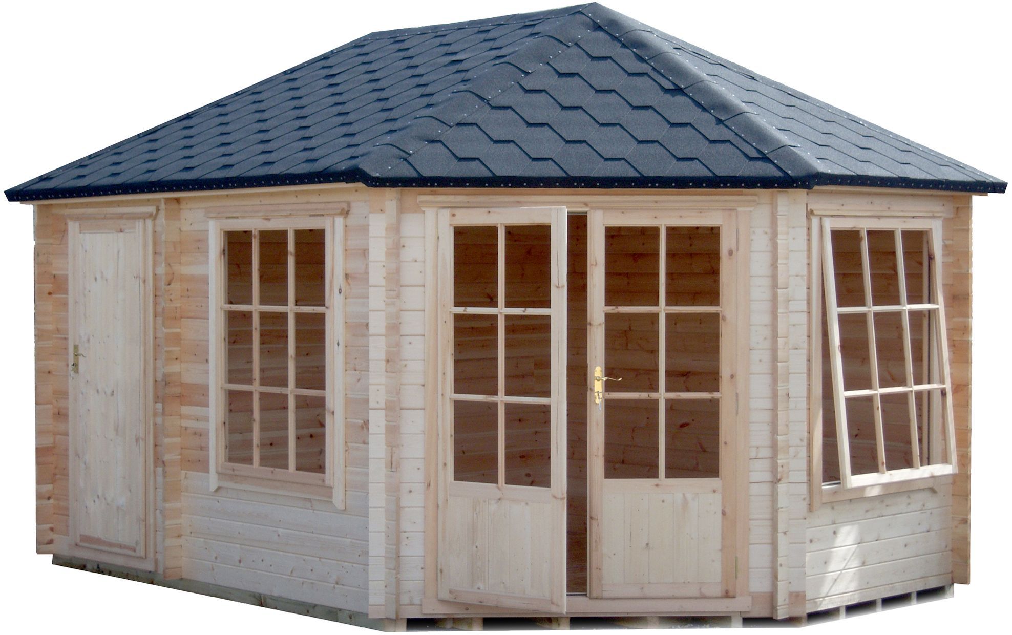 Shire Leygrove 10x14 ft Apex Tongue & groove Wooden Cabin - Assembly service included