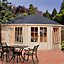 Shire Leygrove 10x14 ft Apex Tongue & groove Wooden Cabin with Felt tile roof - Assembly service included