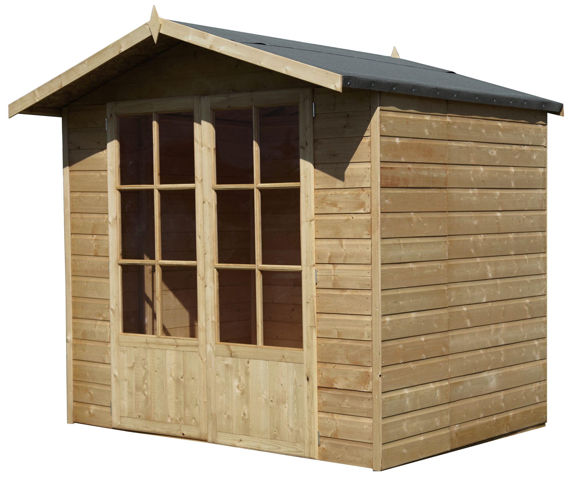 Shire Lumley 7x5 ft Apex Wooden Summer house with Double door