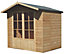 Shire Lumley 7x5 ft Toughened glass Apex Shiplap Wooden Summer house (Base included)