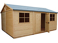 Shire Mammoth 10x15 ft Apex Wooden Workshop - Assembly service included