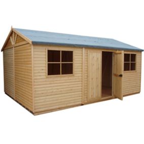 Shire Mammoth 10x15 ft Apex Wooden Workshop - Assembly service included