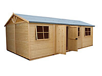Shire Mammoth 24x12 Apex Wooden Workshop - Assembly service included