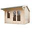 Shire Marlborough 10x10 ft Apex Tongue & groove Wooden Cabin with Felt tile roof - Assembly service included
