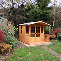 Shire Milton 8x9 ft Apex Shiplap Wooden Summer house - Assembly service included