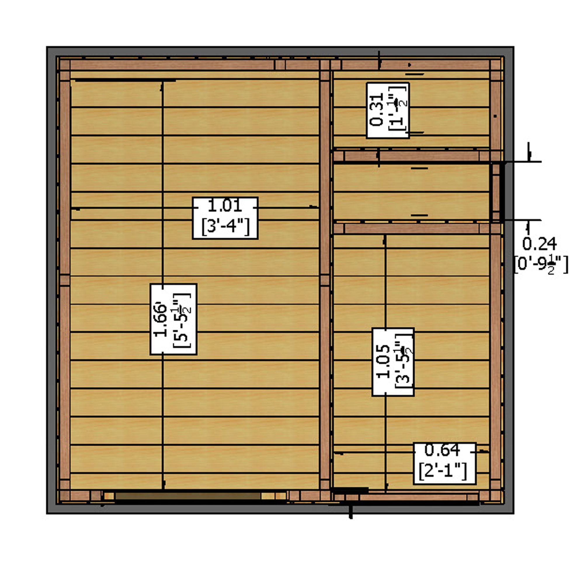 Shire Multi Store Tongue & groove 6x6 ft Apex White Wooden Dip treated 4 door Shed with floor