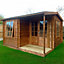 Shire Ringwood 12x13 ft Toughened glass Apex Tongue & groove Wooden Cabin - Assembly service included
