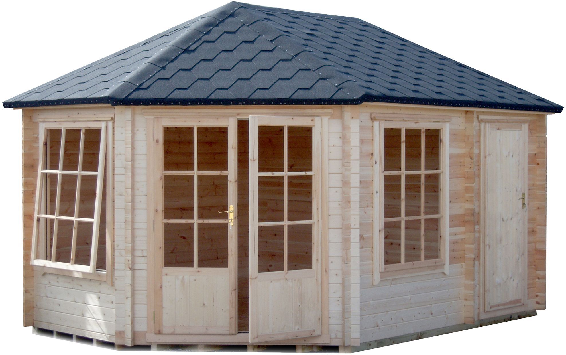 Shire Rowney 10x14 ft Apex Tongue & groove Wooden Cabin - Assembly service included