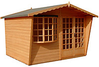 Shire Sandringham 10x10 ft & 1 window Apex Wooden Summer house - Assembly service included