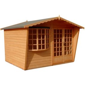 Shire Sandringham 10x10 ft & 1 window Apex Wooden Summer house - Assembly service included