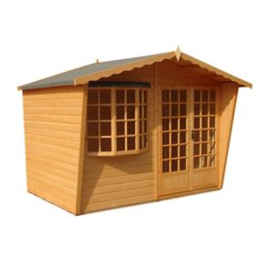 Shire Sandringham 10x6 ft & 1 window Apex Wooden Summer house with Felt tile roof - Assembly service included