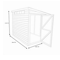 Shire Security Cabin 10x10 Pent Dip treated Shiplap Wooden Shed with floor - Assembly service included