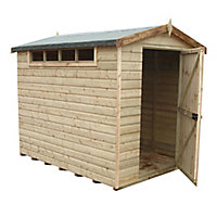 Shire Security Cabin 10x8 Apex Dip treated Shiplap Wooden Shed with floor - Assembly service included