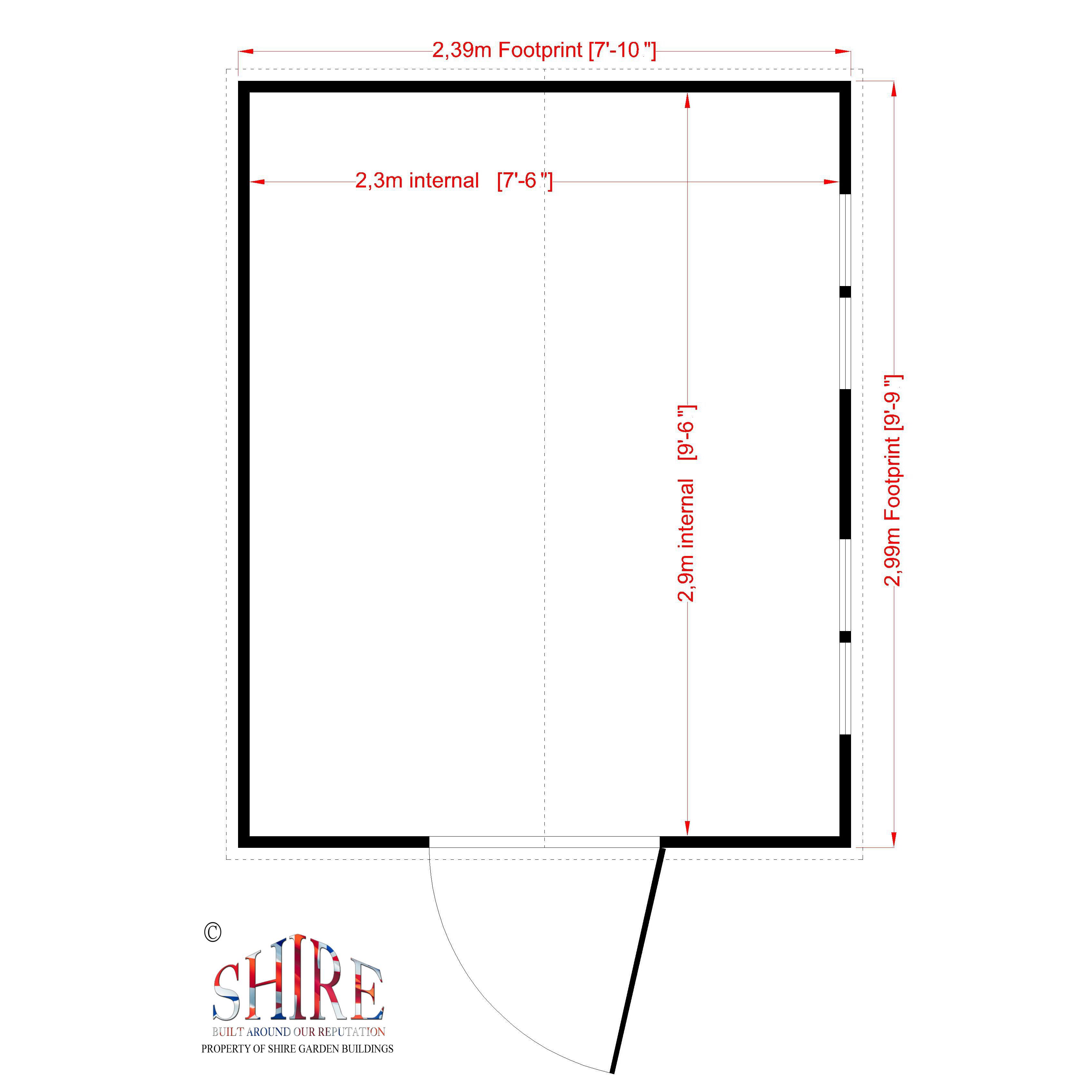 Shire Security Cabin 10x8 Apex Dip treated Shiplap Wooden Shed with floor - Assembly service included