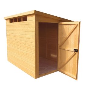Shire Security Cabin 8x6 Pent Dip treated Shiplap Wooden Shed with floor