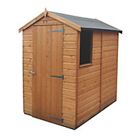 Shire Shetland 6x4 Apex Dip treated Shiplap Wooden Shed with floor (Base included)