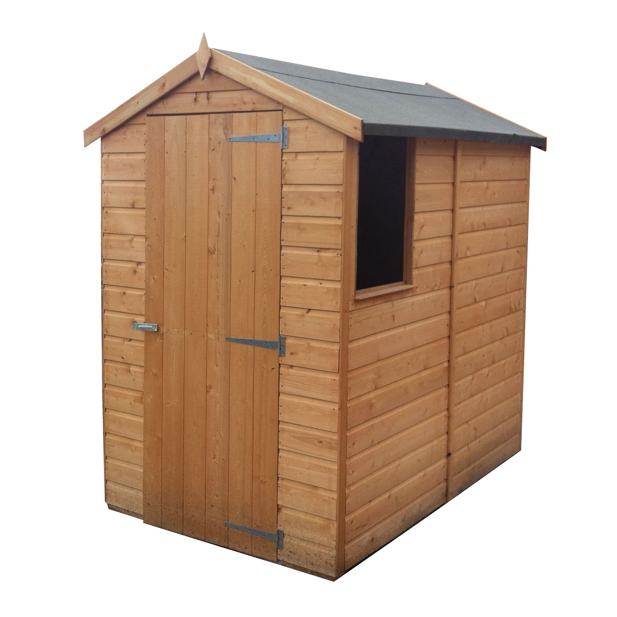 Shire Shetland 6x4 ft Apex Wooden Shed with floor & 1 window - Assembly service included