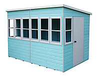 Shire Sun 10x10 ft & 6 windows Pent Wooden Summer house - Assembly service included