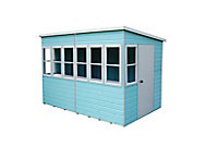 Shire Sun 10x6 ft & 6 windows Pent Wooden Summer house - Assembly service included