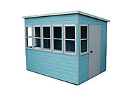 Shire Sun 8x6 ft & 5 windows Pent Wooden Summer house - Assembly service included