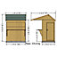 Shire Timber Bar 6x4 ft Apex Shiplap Wooden Garden bar with Single door